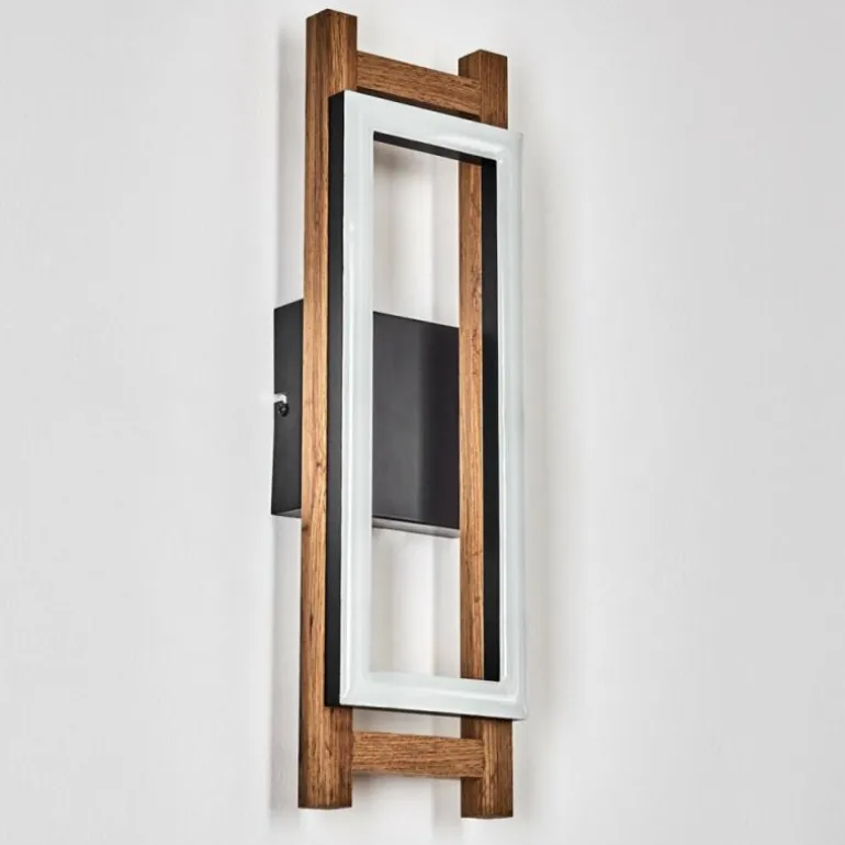 Applique murale Ayajasco LED Couleur bois, Écru, Noir, 1 lumière