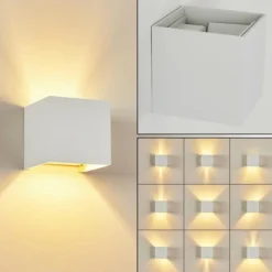 Applique murale Badajoz Blanc, 1 lumière