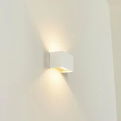 Applique murale Badajoz Blanc, 1 lumière