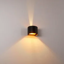 Applique murale Badajoz LED Cuivre, Noir, 1 lumière