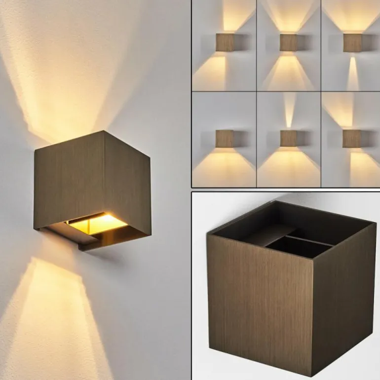 Applique murale Badajoz LED Brun, 1 lumière