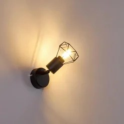 Applique murale Baripada Noir, 1 lumière