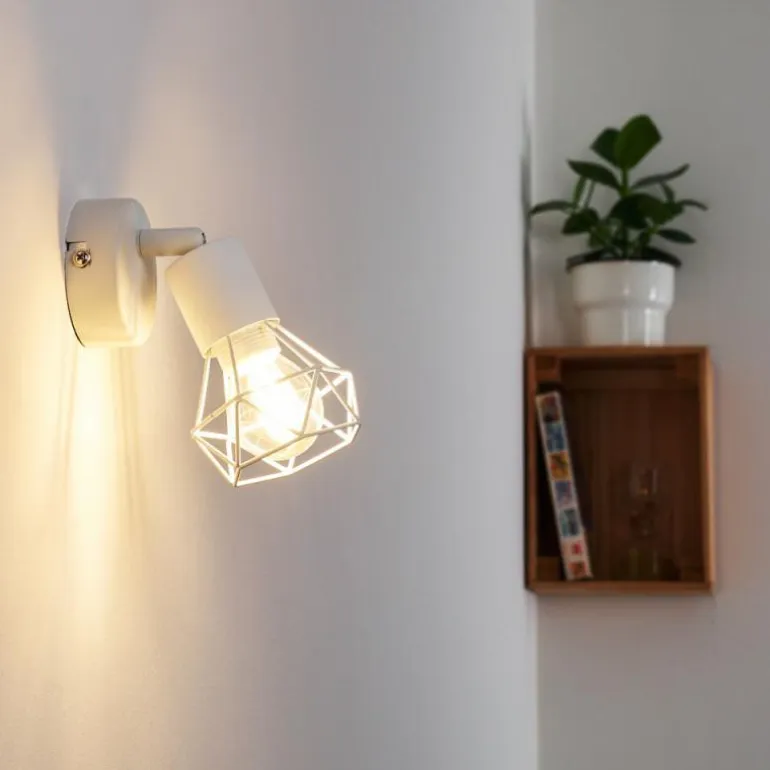 Applique murale Baripada Blanc, 1 lumière