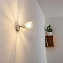 Applique murale Baripada Blanc, 1 lumière