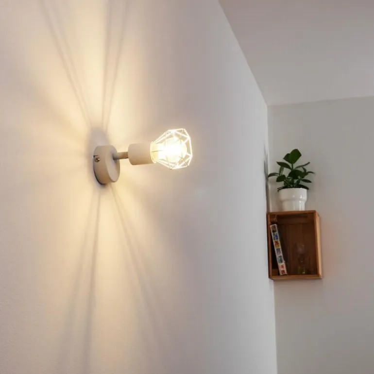 Applique murale Baripada Blanc, 1 lumière