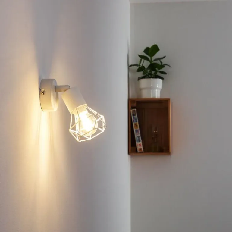 Applique murale Baripada Blanc, 1 lumière
