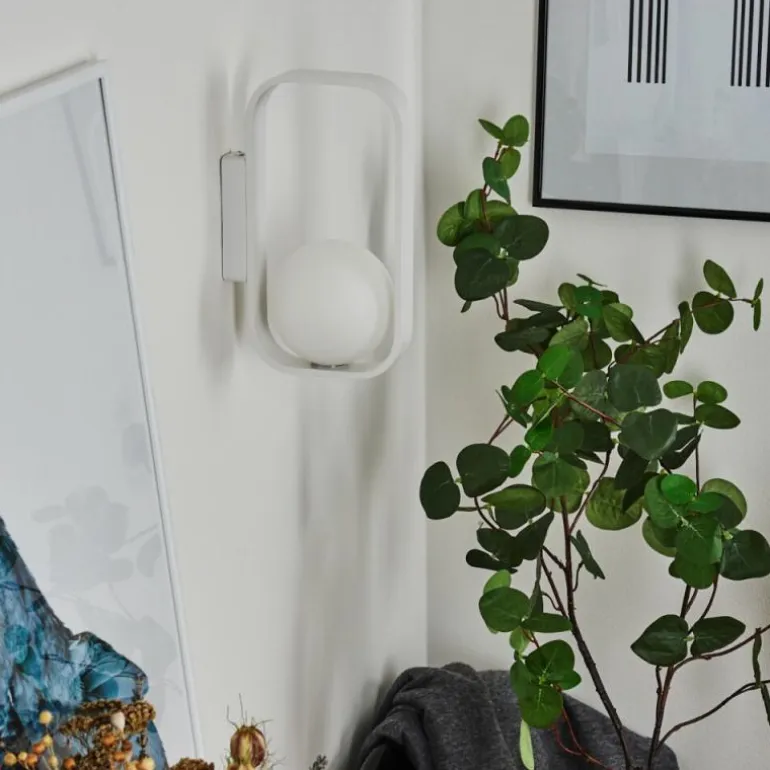 Applique murale Beland Blanc, 1 lumière