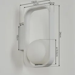 Applique murale Beland Blanc, 1 lumière
