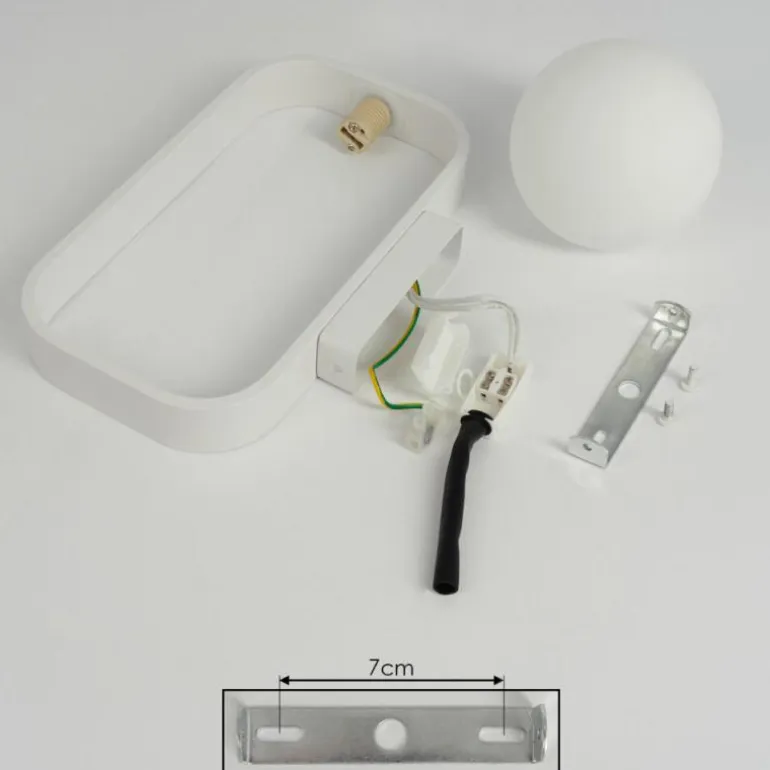 Applique murale Beland Blanc, 1 lumière