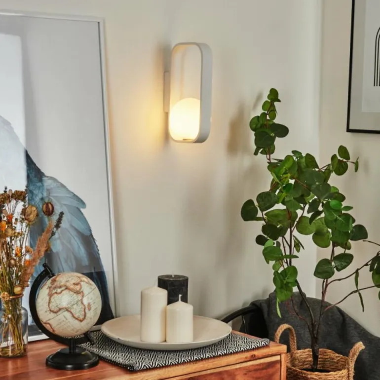 Applique murale Beland Blanc, 1 lumière