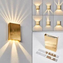 Applique murale Benin LED Laiton, 2 lumières