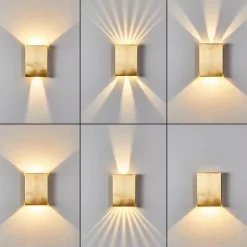 Applique murale Benin LED Laiton, 2 lumières