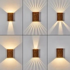 Applique murale Benin LED Rouille, 2 lumières