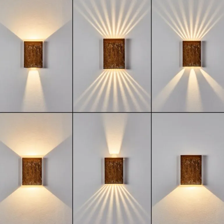Applique murale Benin LED Rouille, 2 lumières