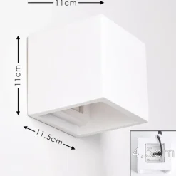Applique murale Braslo Blanc, 1 lumière