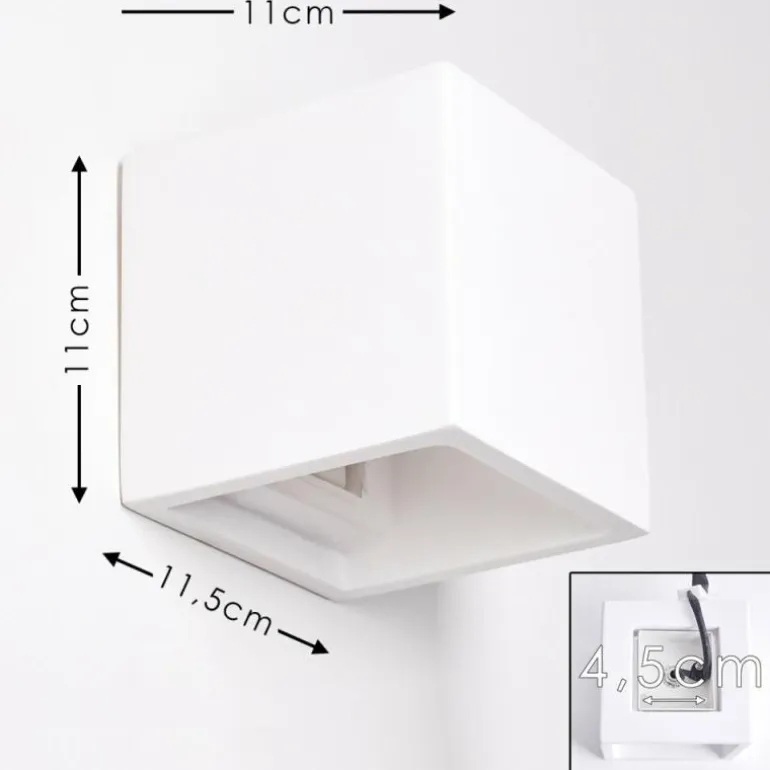 Applique murale Braslo Blanc, 1 lumière