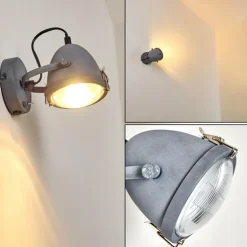 Applique murale Butikon Gris, 1 lumière