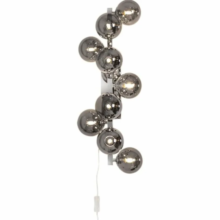 Applique murale By Rydens Splendor Chrome, Gris, 9 lumières