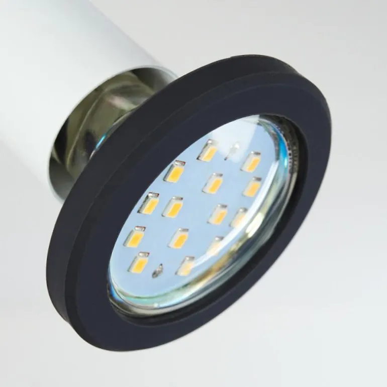 Applique murale Cabri LED Chrome, Noir, Blanc, 1 lumière