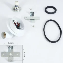 Applique murale Cabri LED Chrome, Noir, Blanc, 1 lumière