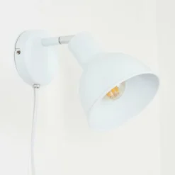 Applique murale Caney Chrome, Blanc, 1 lumière