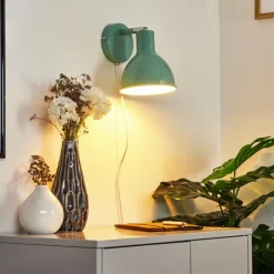 Applique murale Caney Chrome, Vert, 1 lumière