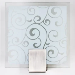 Applique murale carrée Acier inoxydable, Blanc, 1 lumière