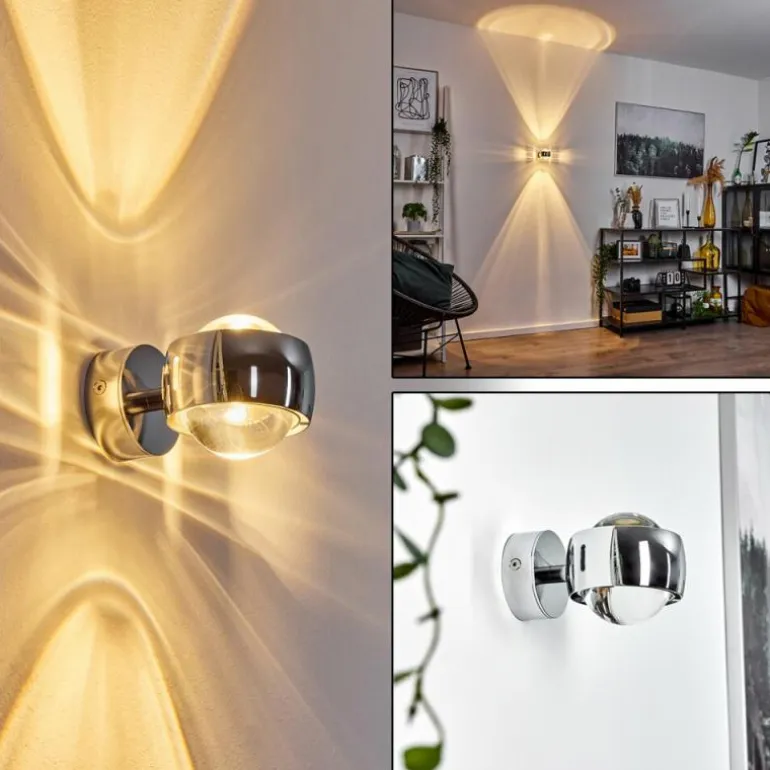 Applique murale chrome Sapri Chrome, 1 lumière
