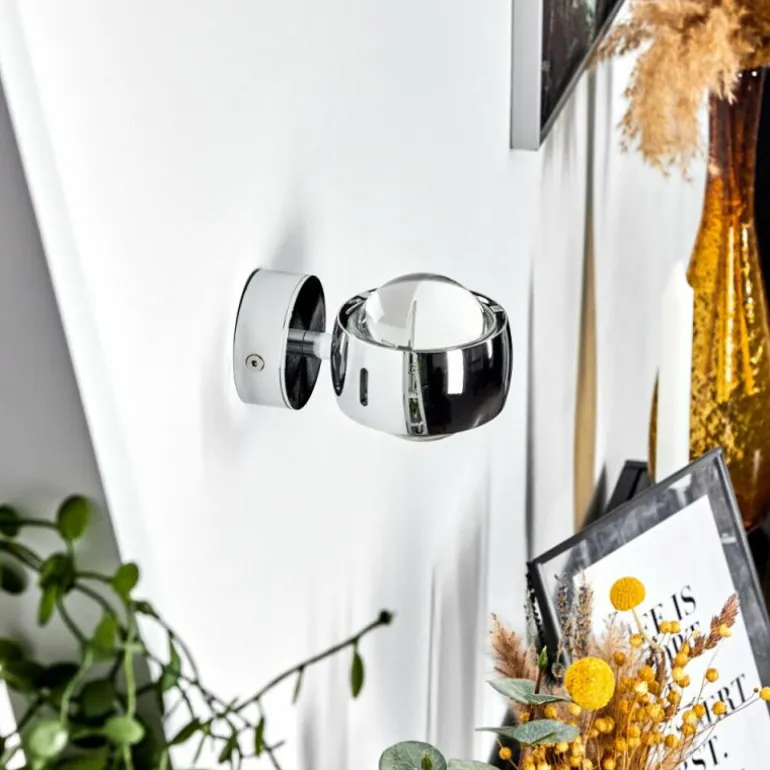 Applique murale chrome Sapri Chrome, 1 lumière