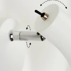 Applique murale Corralcay Chrome, Blanc, 1 lumière