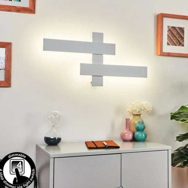 Applique murale Cuchara LED Blanc, 2 lumières
