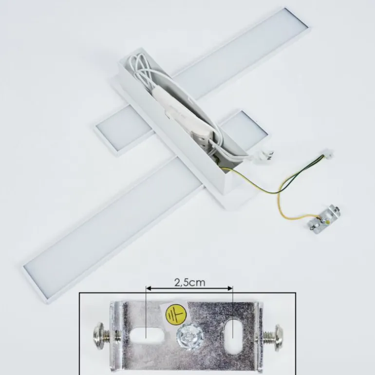 Applique murale Cuchara LED Blanc, 2 lumières