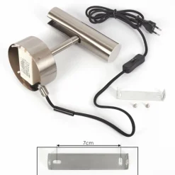 Applique murale Dalheim LED Nickel mat, 1 lumière