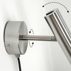 Applique murale Dalheim LED Nickel mat, 1 lumière