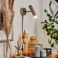 Applique murale Dalheim LED Nickel mat, 1 lumière