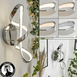 Applique murale Dauntey LED Chrome, Blanc, 1 lumière