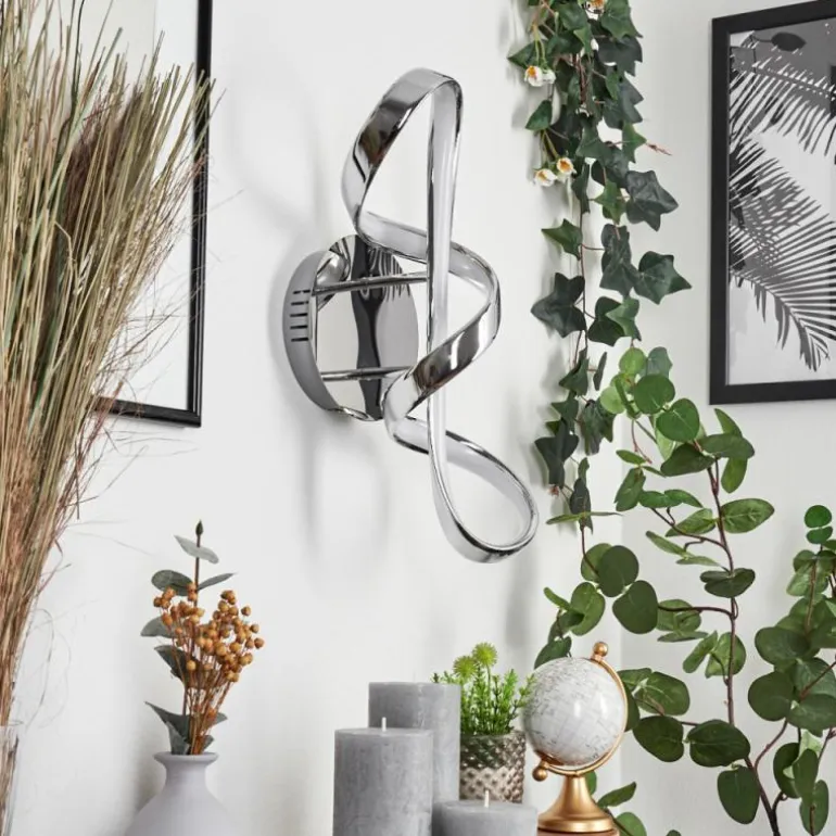 Applique murale Dauntey LED Chrome, Blanc, 1 lumière