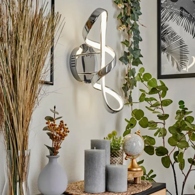 Applique murale Dauntey LED Chrome, Blanc, 1 lumière