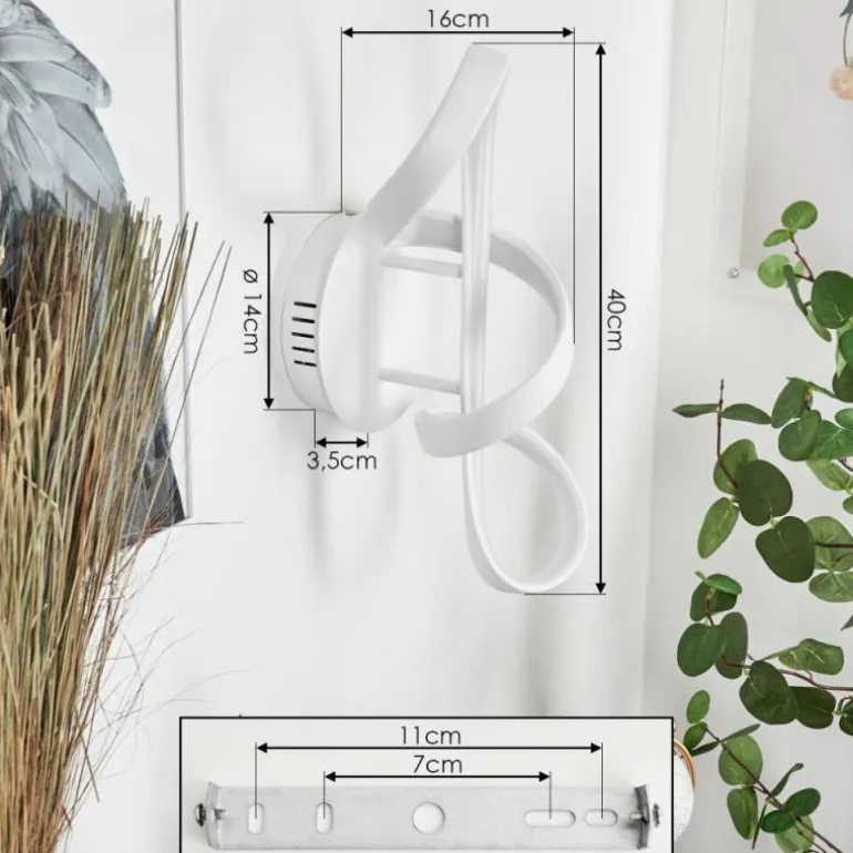 Applique murale Dauntey LED Blanc, 1 lumière