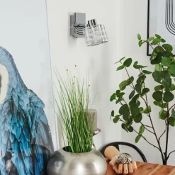 Applique murale Desrue Chrome, Argenté, 1 lumière