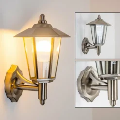 Applique murale d'extérieur Moskau Acier inoxydable, 1 lumière