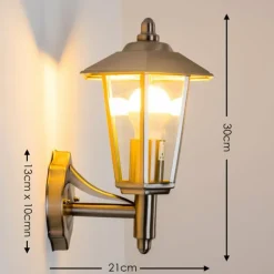 Applique murale d'extérieur Moskau Acier inoxydable, 1 lumière