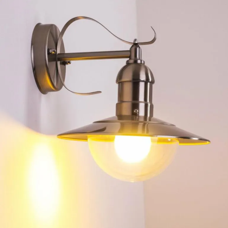 Applique murale d'extérieur Broni Acier inoxydable, 1 lumière