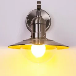 Applique murale d'extérieur Broni Acier inoxydable, 1 lumière
