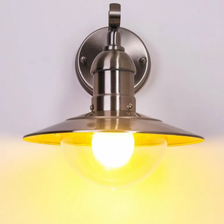 Applique murale d'extérieur Broni Acier inoxydable, 1 lumière