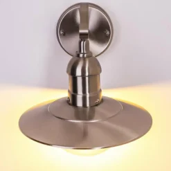 Applique murale d'extérieur Broni Acier inoxydable, 1 lumière