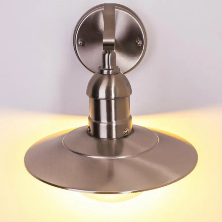 Applique murale d'extérieur Broni Acier inoxydable, 1 lumière