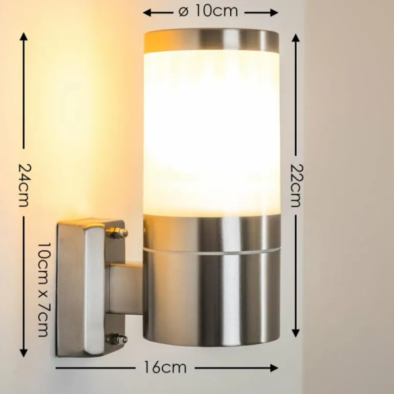 Applique murale d'extérieur TOLSONA Acier inoxydable, 1 lumière