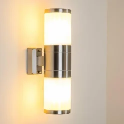 Applique murale d'extérieur TOLSONA Acier inoxydable, 2 lumières