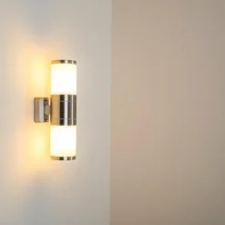 Applique murale d'extérieur TOLSONA Acier inoxydable, 2 lumières